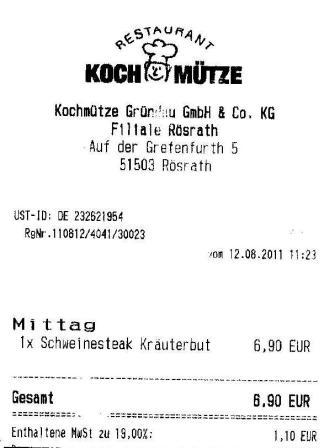 muls Hffner Kochmtze Restaurant